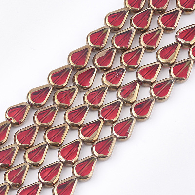 Electroplate Glass Beads Strands EGLA-S188-07E-1