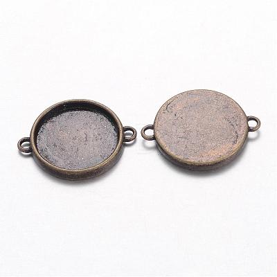 Tibetan Style Cabochon Connector Settings TIBE-C075-AB-FF-1