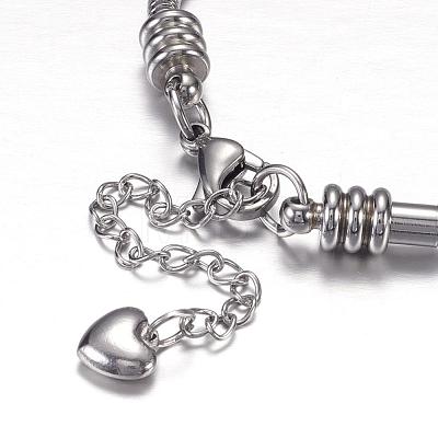 304 Stainless Steel European Round Snake Chains Bracelets STAS-J015-04-1