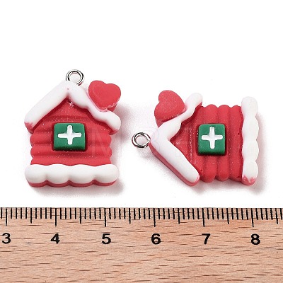 Christmas Theme Opaque Resin Pendants RESI-N039-104-1