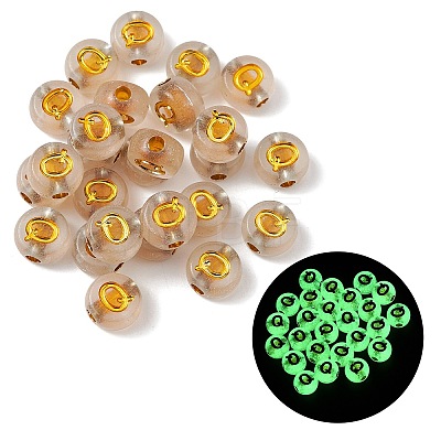 Luminous Transparent Acrylic Beads OACR-P037-01B-Q-1