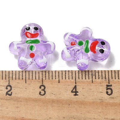 Christmas Handmade Lampwork Beads Strands LAMP-M021-02E-1