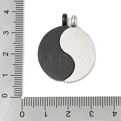 304 Stainless Steel Split Pendants STAS-U040-11B-1