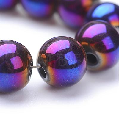 Non-magnetic Synthetic Hematite Beads Strands G-S096-4mm-6-1