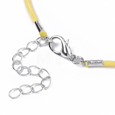 Waxed Cotton Cord Necklace Making MAK-S032-1.5mm-B18-1