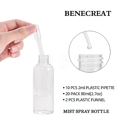 80ml Transparent PET Plastic Perfume Spray Bottle Sets MRMJ-BC0001-57-1