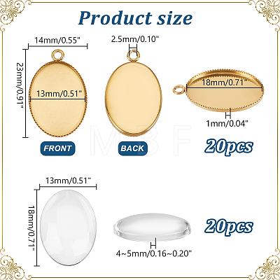   DIY Blank Oval Pendant Making Kits DIY-PH0021-46-1