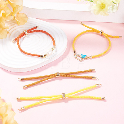 4Pcs 4 Colors Polyester Cord Bracelet Making MAK-TA0001-44-1