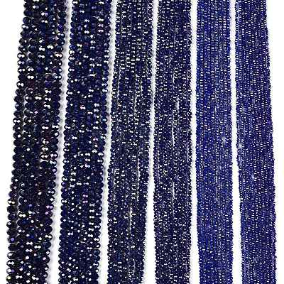 Electroplate Glass Beads Strands EGLA-A044-P6mm-B07-1