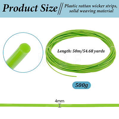 Plastic Rattan Wicker Strips DIY-WH0816-132D-1