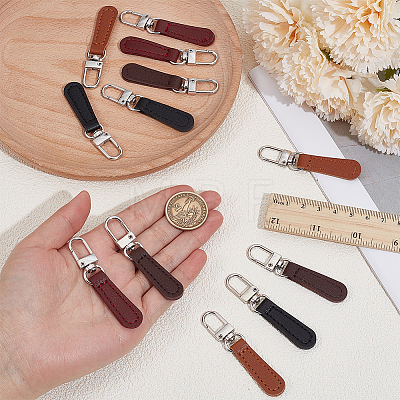 12Pcs PU Leather Zipper Pull Tabs FIND-CY0002-33B-1