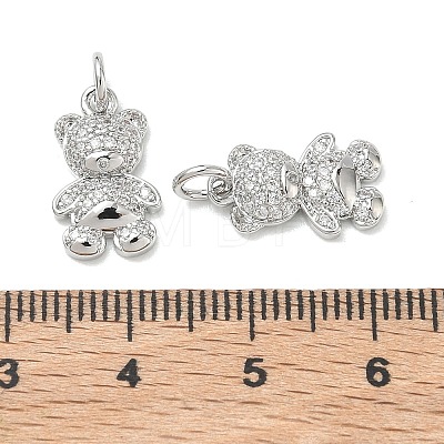 SHEGRACE Brass Micro Pave Clear Cubic Zirconia Pendants XGRQ3P254-633P-1