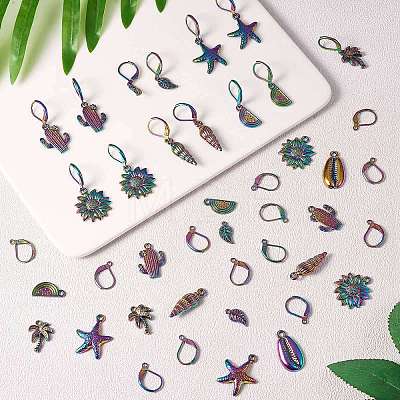 DIY Drop Earring Making Finding Kits DIY-SZ0008-28-1