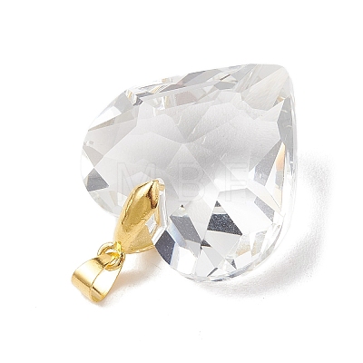 Transparent Glass Pendants PALLOY-JF05262-02-1