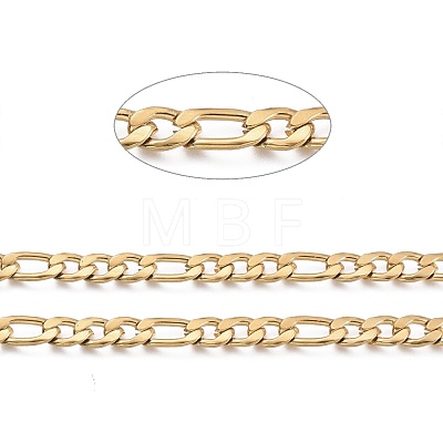 304 Stainless Steel Figaro Chains CHS-M001-04G-1