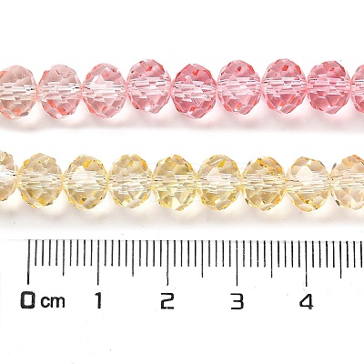 Transparent Painted Glass Beads Strands DGLA-A034-T8mm-A09-1