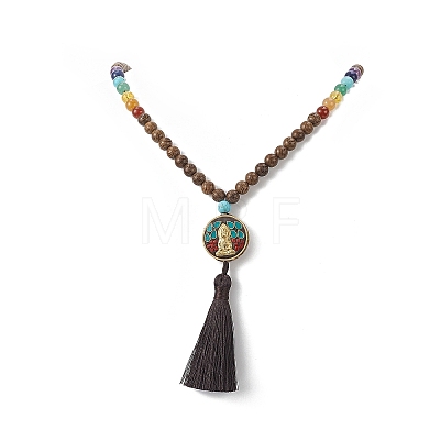 Indonesia Buddhist Necklace NJEW-JN04179-1