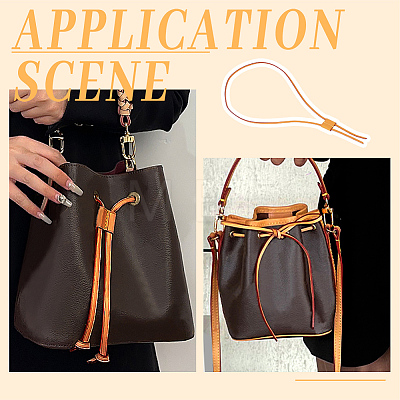 PU Imitation Leather Bag Drawstring Cord & Cord Slider Sets DIY-WH0453-50A-02-1