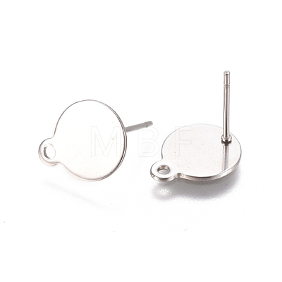 Non-Tarnish 304 Stainless Steel Ear Stud Components STAS-F227-19B-P-1