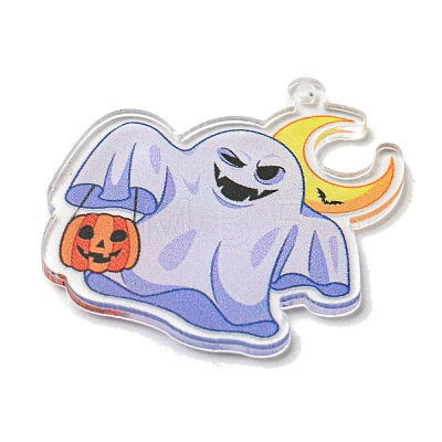 Halloween Theme Printed Acrylic Pendants OACR-P026-B06-1