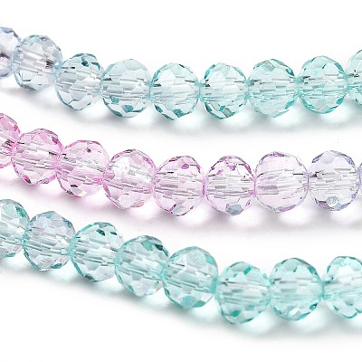 Transparent Painted Glass Beads Strands X1-DGLA-A034-T4mm-A10-1