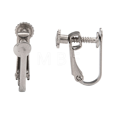 304 Stainless Steel Clip-on Earring Settings STAS-Q227-01-1