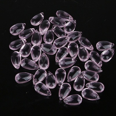 5Pcs Transparent Glass Beads GLAA-PW0001-25R-1