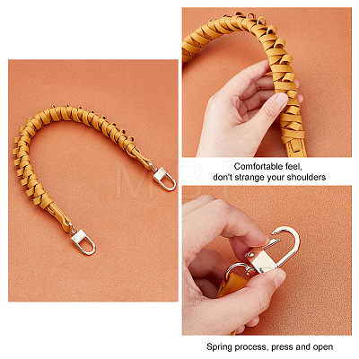 PU Leather Braided Bag Handles FIND-WH0135-45A-1