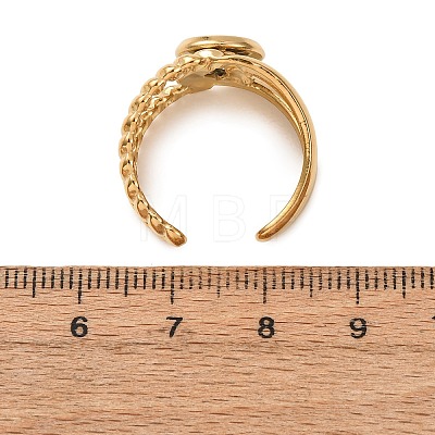 304 Stainless Steel Cuff Ring Components STAS-P454-01A-G-1
