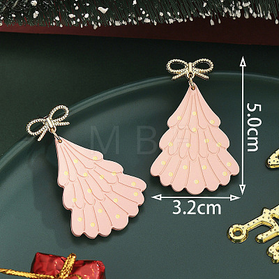 Alloy Enamel Dangle Stud Earrings FS-WG7AF48-20-1