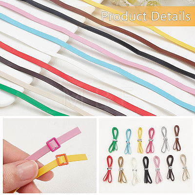 13Pcs 13 Colors PU Leather Belt for Doll Clothes Accessories DOLL-FG0001-04-1