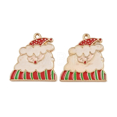 Christmas Alloy Enamel Pendants ENAM-I081-01KCG-07-1