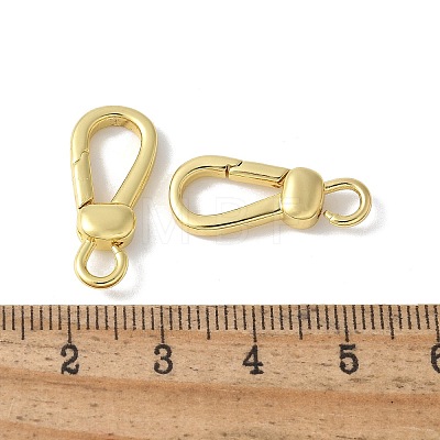 Brass Keychain Clasps KK-F893-15G-1