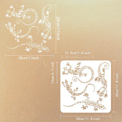 PET Hollow Out Drawing Painting Stencils DIY-WH0383-0091-1