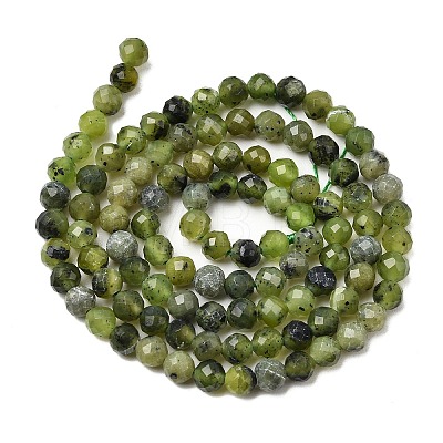 Natural Green Jade Beads Strands G-P603-C-4mm-03AB-1