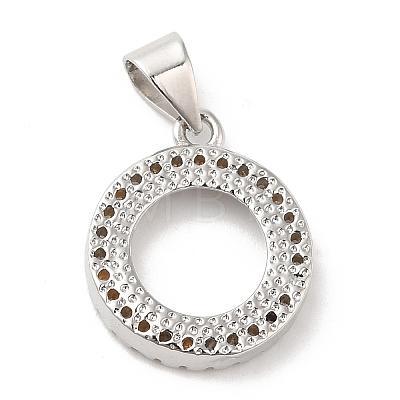 Brass Crystal Rhinestone Pendant Cabochon Settings X-KK-D033-01P-1