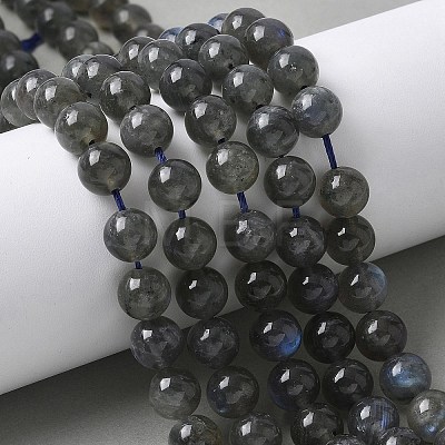 Natural Labradorite Beads Strands X-G-U017-8MM-01-1