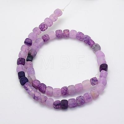 Natural Agate Beads Strands G-G705-8mm-08-1