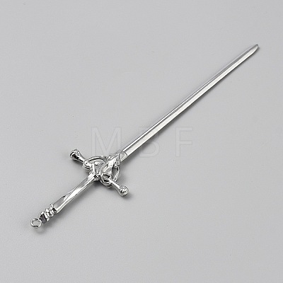 Zinc Alloy Hair Stick Findings for Women FIND-WH0365-027P-1