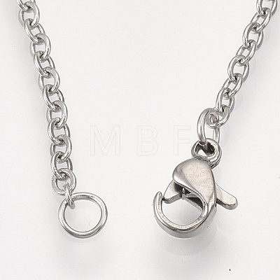 201 Stainless Steel Pendant Necklaces NJEW-T009-JN068-1-40-1