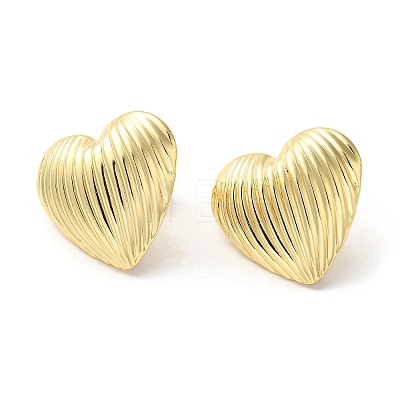 Brass Stud Earrings for Women EJEW-M251-01G-1