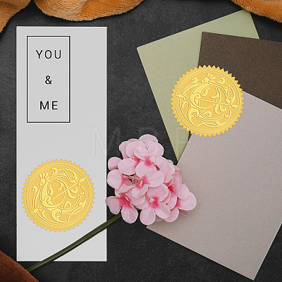 Self Adhesive Gold Foil Embossed Stickers DIY-WH0211-316-1
