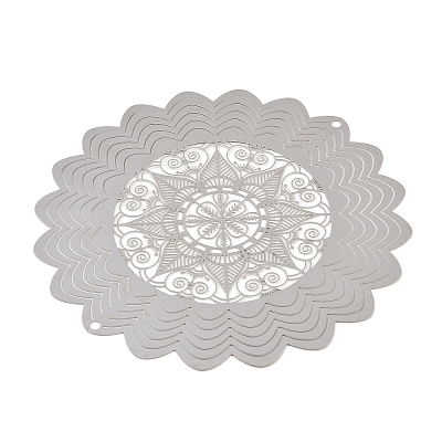 201 Stainless Steel 3D Rotating Hanging Wind Spinner STAS-B122-01P-05-1