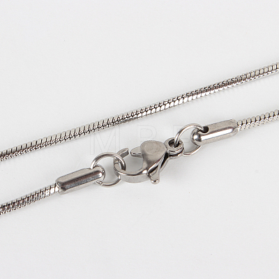304 Stainless Steel Snake Chain Necklace Making STAS-P045-18-1