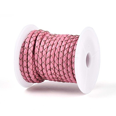 Hollow Braided Cowhide Leather Cord NWIR-ZX002-01B-1