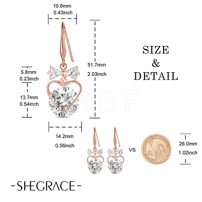 SHEGRACE Brass Dangle Earrings JE774A-1