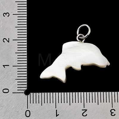 Natural White Shell & Crystal Rhinestone Pendants SH-CBAC52B-01C-1