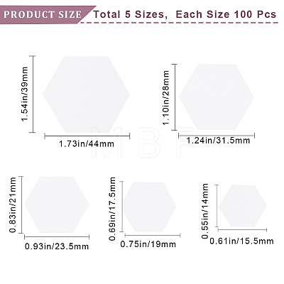 Gorgecraft 5 Bags 5 Styles Paper Quilting Templates DIY-GF0008-74-1