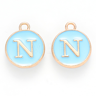 Golden Plated Alloy Enamel Charms LS-ENAM-S118-04N-1