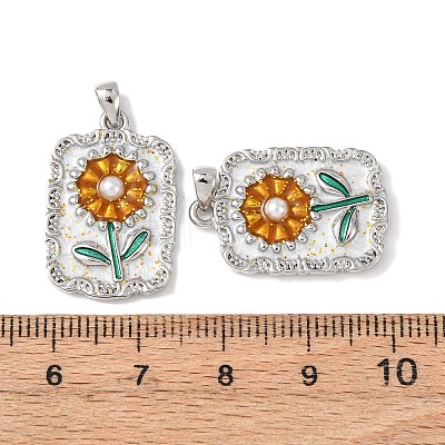 Brass Enamel Pendants KK-C143-49P-1